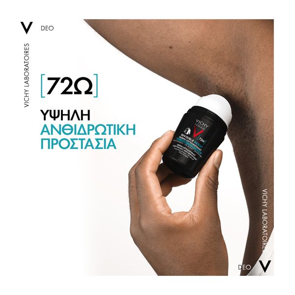 Vichy Homme Invisible Anti-Stain - Anti Irritation Roll-On 72h 50 ml