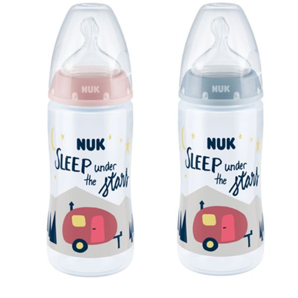 Nuk First Choice+ Lion King Πλαστικό Μπιμπερό με Θηλή Σιλικόνης & Δείκτη Ελέγχου Θερμοκρασίας 6-18m 300 ml 1τμχ