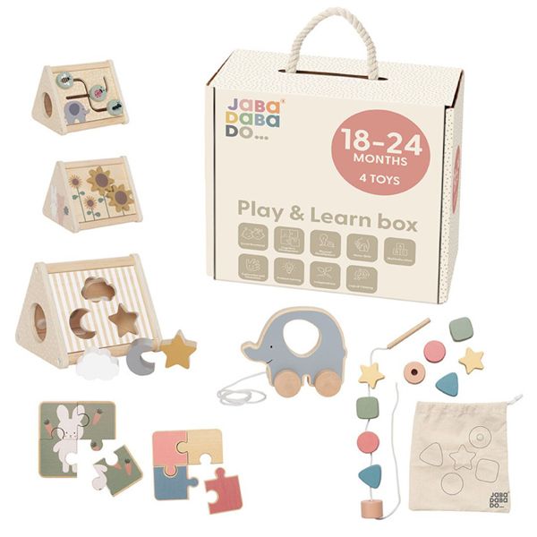 Jabadabado Play and Learn Box Ξύλινο Κουτί Δραστηριοτήτων 18-24m