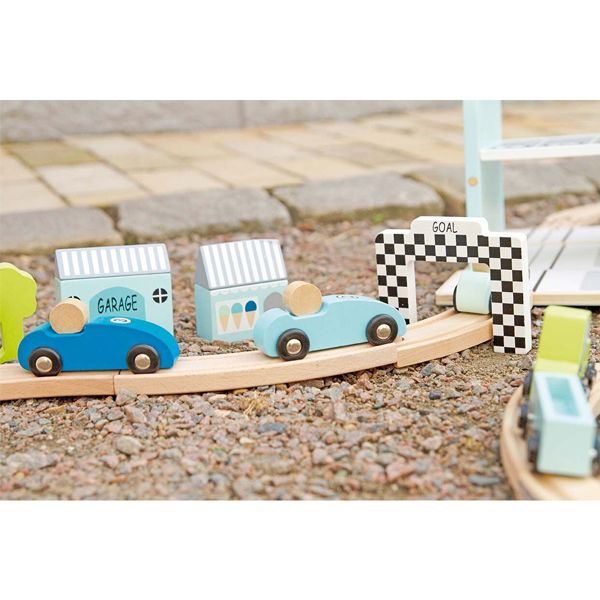 Jabadabado Car Racing Ξύλινο Παιδικό Παιχνίδι Αγώνες Αυτοκινήτων