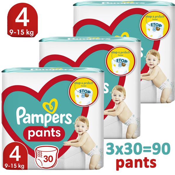 Pampers Pants Value Pack No4 9-15kg 3 x 30 τμχ