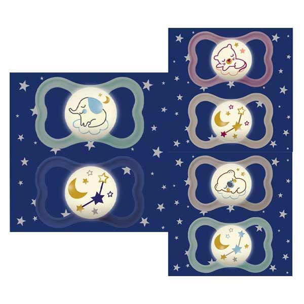 Mam Air Night Πιπίλα Σιλικόνης Νύχτας 6m+ 2τμχ