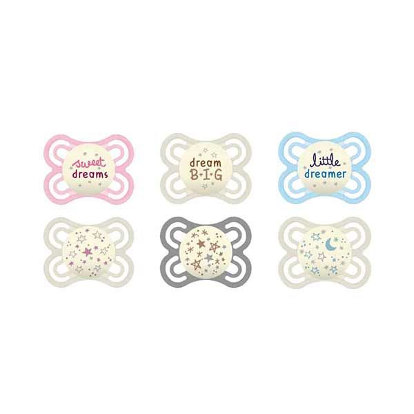 Mam Perfect Night Silicon Soother Dreams 2-6m+ 2 pcs