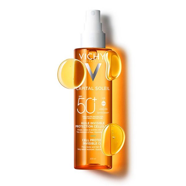 Vichy Capital Soleil Cell Protect Invisible Oil Αόρατο Λάδι Σώματος Spf50+ 200 ml