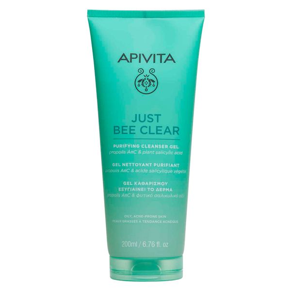 Apivita Just Bee Clear Gel Καθαρισμού για Λιπαρή Επιδερμίδα με Τάση Ακμής 200 ml
