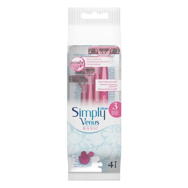 Gillette Venus Simply Basic Ξυραφάκια μιας Χρήσης 4 τμχ