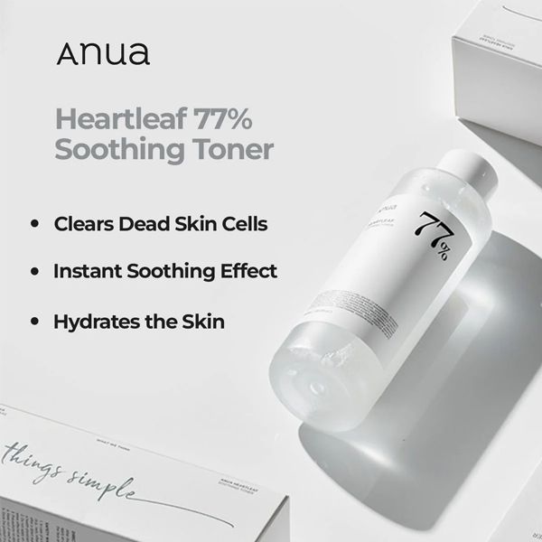 Korean Anua Heartleaf 77% Soothing Toner 500 ml