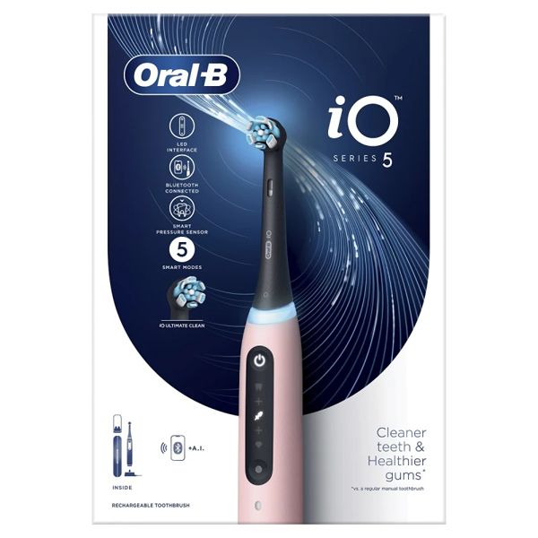 Oral-B iO Series 5 Pink Hλεκτρική Επαναφορτιζόμενη Οδοντόβουρτσα