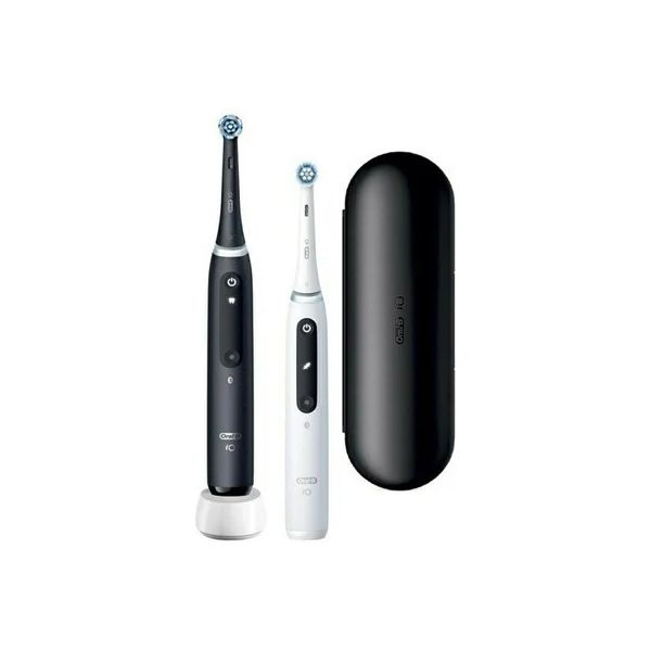 Oral-B iO Series 5 Duo Set με Black + White Hλεκτρικές Επαναφορτιζόμενες Οδοντόβουρτσες