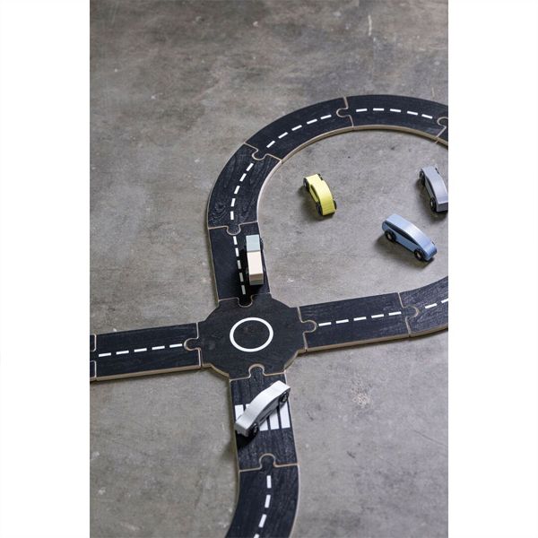 Jabadabado Car Track Ξύλινο Παιδικό Παιχνίδι Αυτοκινητόδρομος + 5 Αμαξάκια