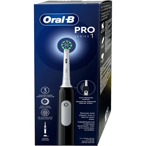 Oral-B Pro Series 1 Επαναφορτιζόμενη Ηλεκτρική Οδοντόβουρτσα Μαύρη