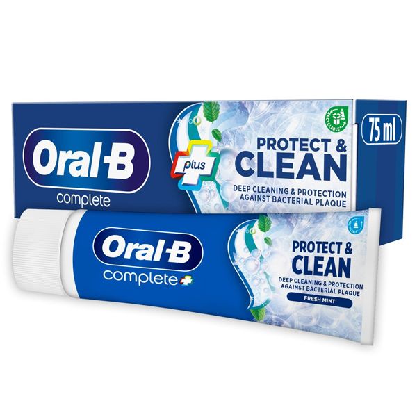 Oral-B Complete Plus Protect & Clean Οδοντόκρεμα κατά της Βακτηριακής Πλάκας 75 ml
