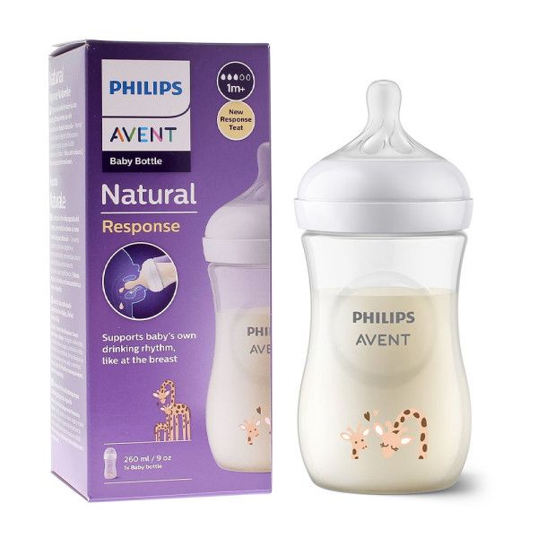 Avent Natural Response Πλαστικό Μπιμπερό 1m+ 260 ml