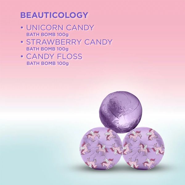 Baylis & Harding Unicorn Candy Bath Bombs Set Μπάλες Οξυγόνου για το Μπάνιο 3 x 100 gr