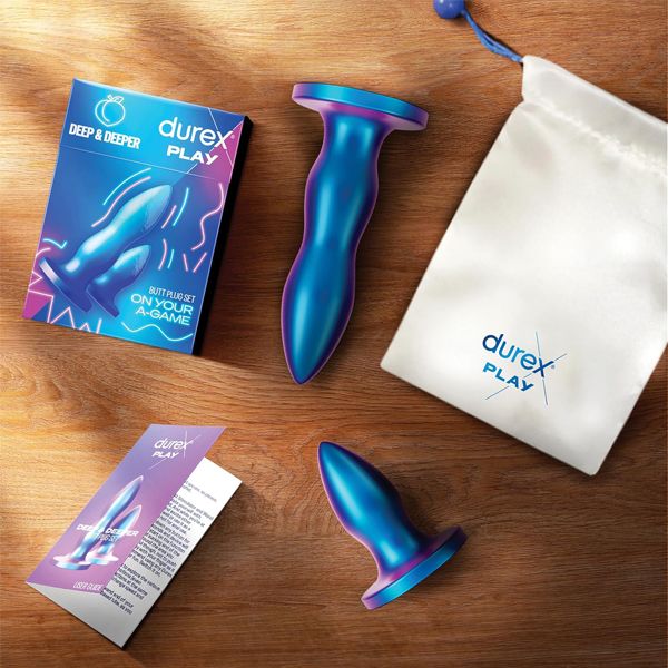 Durex Play Deep & Deeper Butt Plug Set Πρωκτικές Σφήνες 2 τμχ