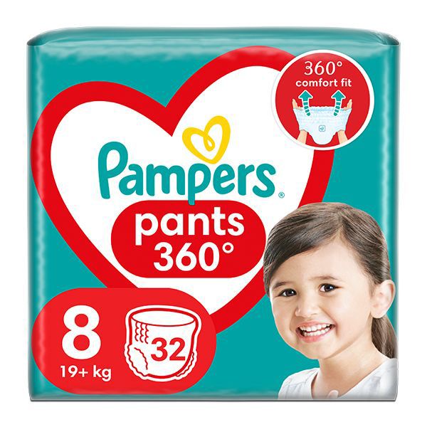 Pampers Pants Jumbo Pack Πάνες-Βρακάκι No8 19+kg 32 τμχ
