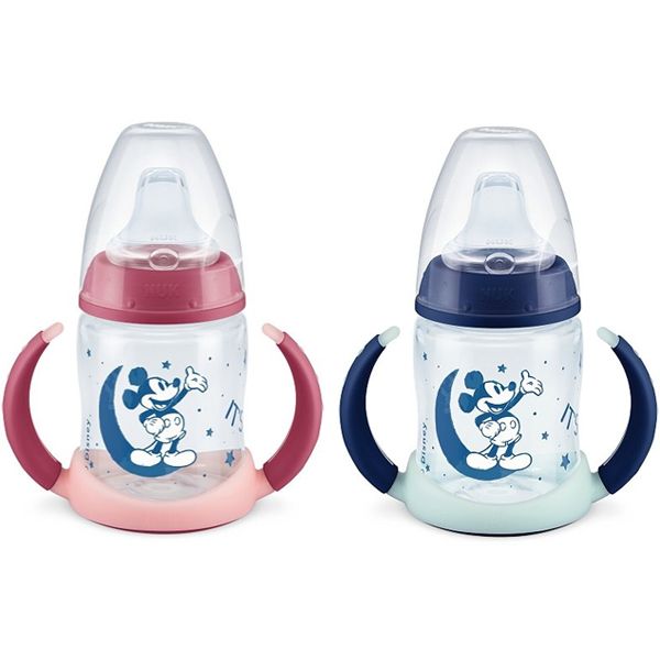 Nuk First Choice+ Mickey Night Μπιμπερό Εκπαίδευσης με Μαλακό Ρύγχος & Δείκτη Ελέγχου Θερμοκρασίας 6m+ 150 ml