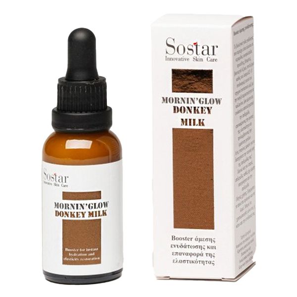 Sostar Mornin' Glow Booster Ορός Προσώπου Άμεσης Ενυδάτωσης με Γάλα Γαϊδούρας 30 ml