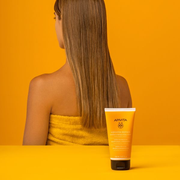 Apivita Keratin Repair Κρέμα Θρέψης και Επανόρθωσης για Ξηρά και Ταλαιπωρημένα Μαλλιά 150 ml
