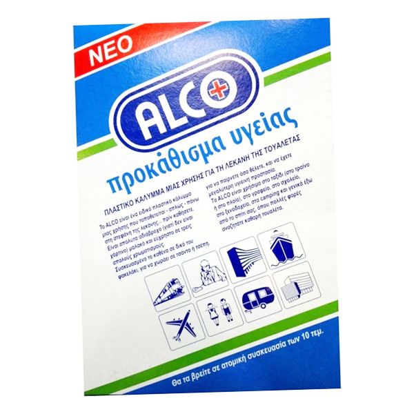 Alco Πλαστικό Κάλυμμα μιας Χρήσης για τη Λεκάνη Τουαλέτας 10 τμχ