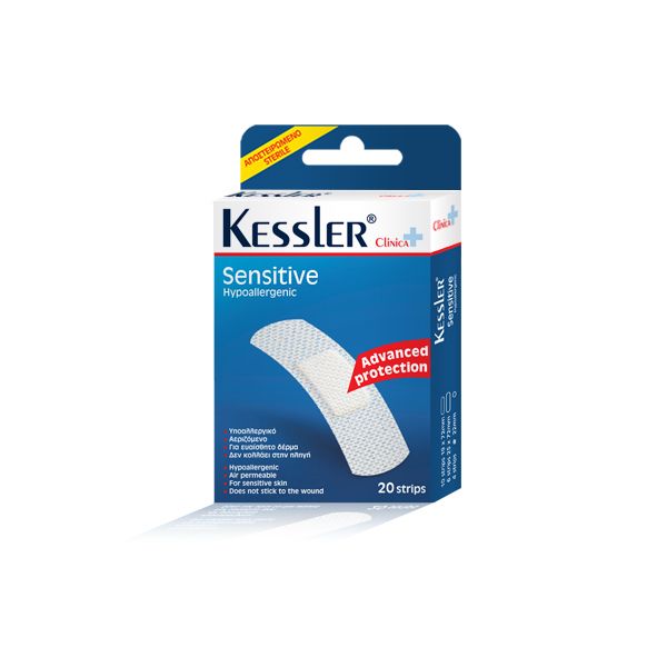 Kessler Sensitive Strips Υποαλλεργικά Αυτοκόλλητα Τσιρότα 20 τμχ