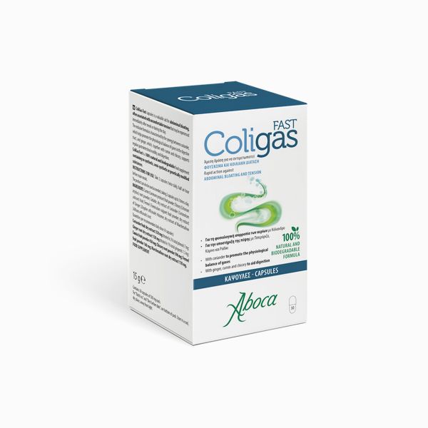 Aboca Coligas Fast για Φούσκωμα και Κοιλιακή Διάταση 30 κάψουλες