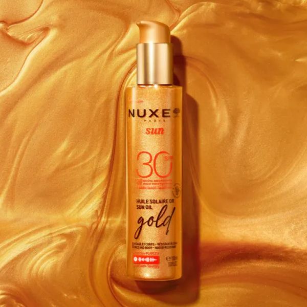 Nuxe Sun Oil Gold High Protection Αδιάβροχο Αντηλιακό Λάδι Προσώπου, Σώματος Spf30 150 ml
