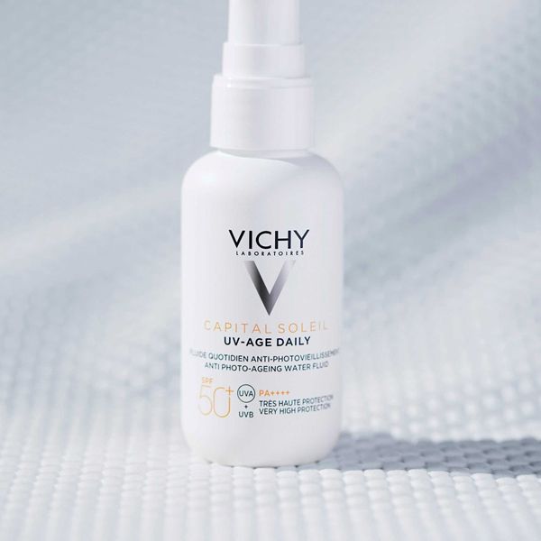 Vichy Capital Soleil UV-Age Daily Αντηλιακή Λεπτόρρευστη Κρέμα Προσώπου κατά της Φωτογήρανσης Spf50+ 80 ml