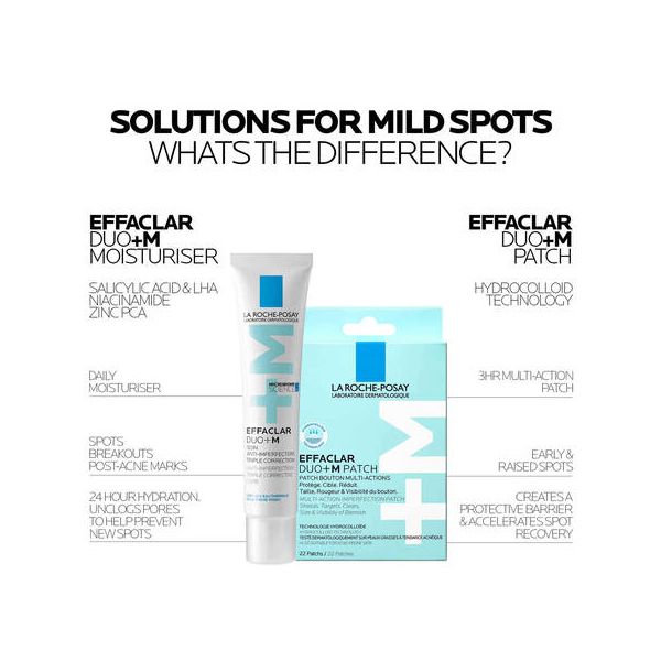 La Roche-Posay Effaclar Duo+M Patch Αυτοκόλλητο Επίθεμα Πολλαπλών Δράσεων κατά των Ατελειών 22 τμχ