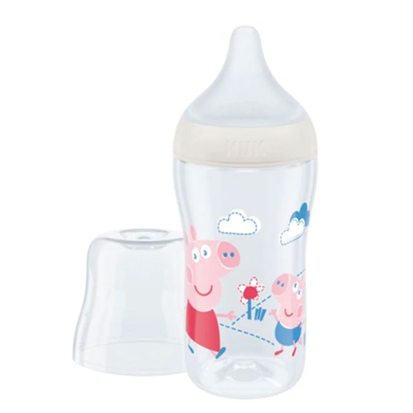 Nuk Perfect Match Peppa Pig Πλαστικό Μπιμπερό κατά των Κολικών με Θηλή Σιλικόνης 3m+ 260 ml