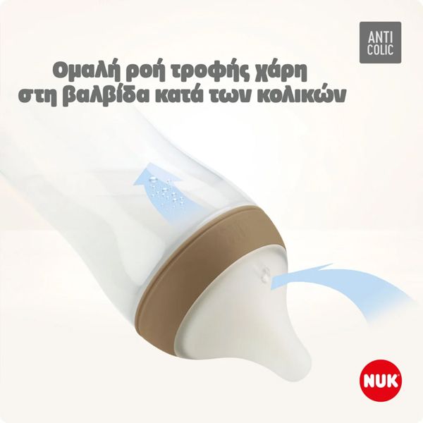 Nuk Perfect Match Mickey Πλαστικό Μπιμπερό κατά των Κολικών με Θηλή Σιλικόνης 3m+ 260 ml