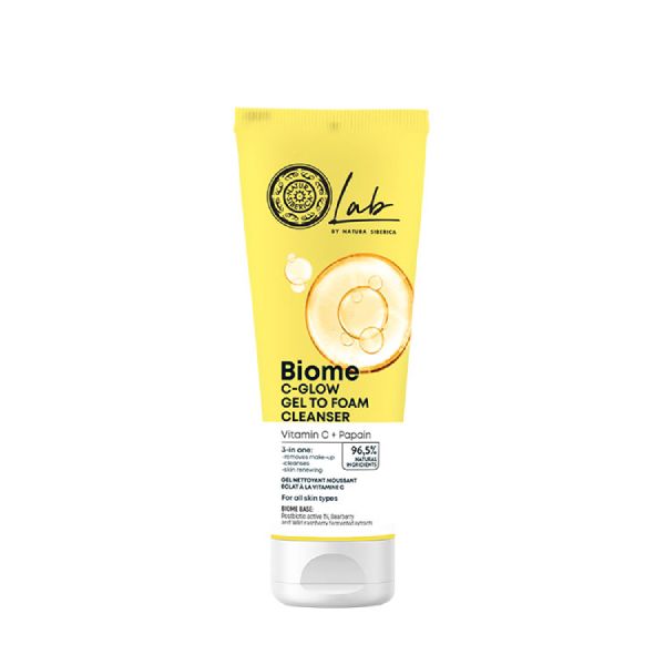 Natura Siberica Lab Biome C-Glow Αφρώδες Τζελ Καθαρισμού για Λάμψη 140 ml
