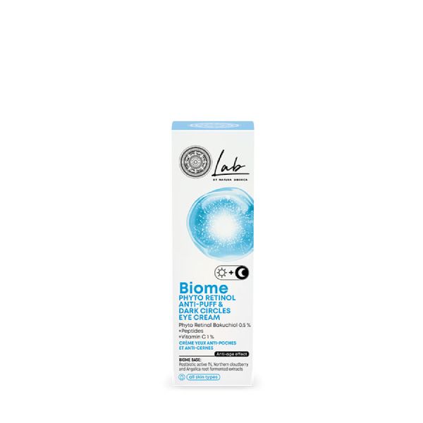 Natura Siberica Lab Biome Phyto Retinol Κρέμα Ματιών για Πρηξίματα και Μαύρους Κύκλους με Ρετινόλη 30 ml
