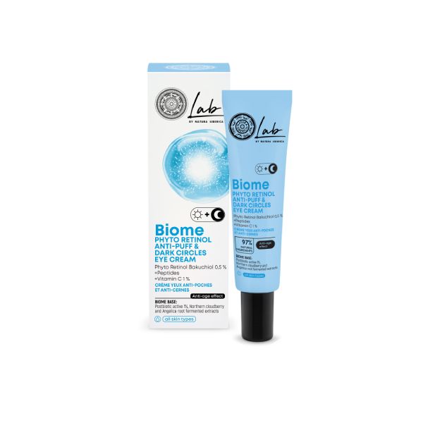 Natura Siberica Lab Biome Phyto Retinol Κρέμα Ματιών για Πρηξίματα και Μαύρους Κύκλους με Ρετινόλη 30 ml