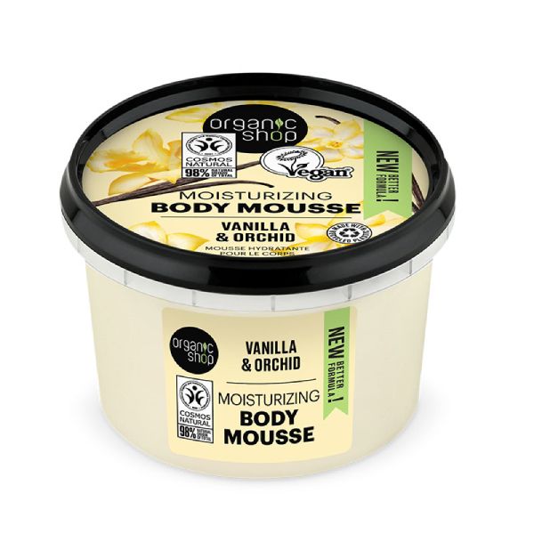 Organic Shop Ενυδατικό Body Mousse Βανίλια και Ορχιδέα 250 ml