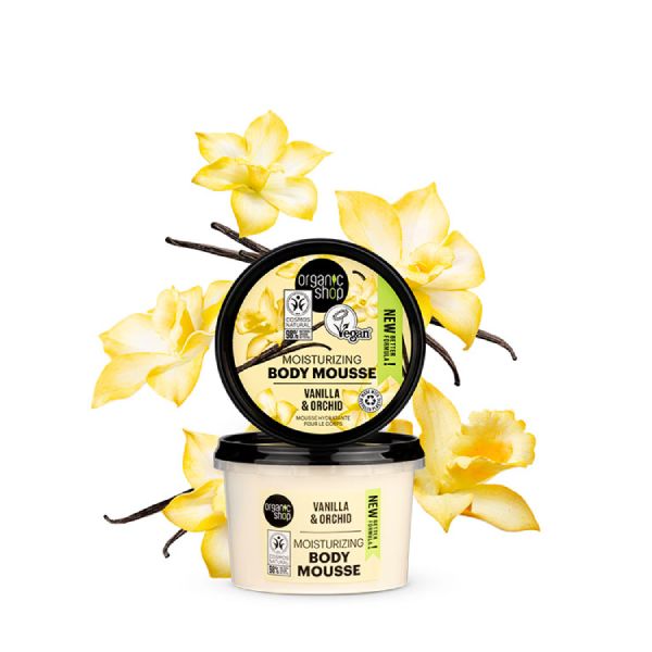 Organic Shop Ενυδατικό Body Mousse Βανίλια και Ορχιδέα 250 ml