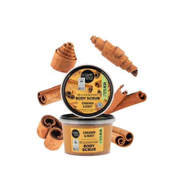 Organic Shop Scrub Σώματος Ανανέωσης με Κανέλα και Μέλι 250 ml