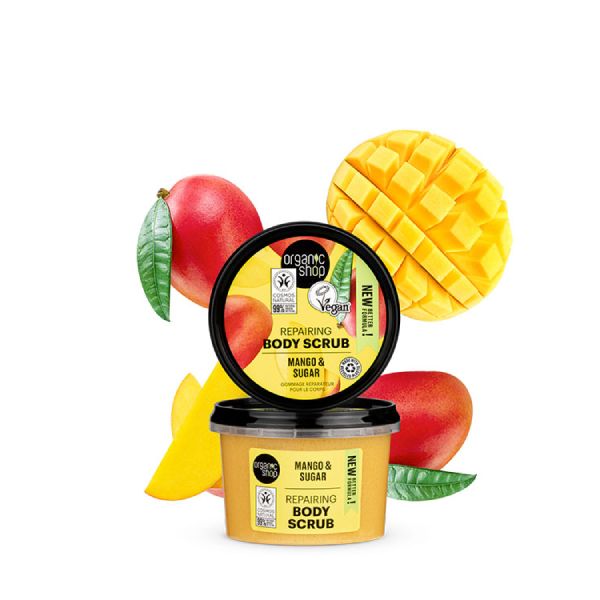 Organic Shop Scrub Σώματος Ανανέωσης με Μάνγκο και Ζάχαρη 250 ml