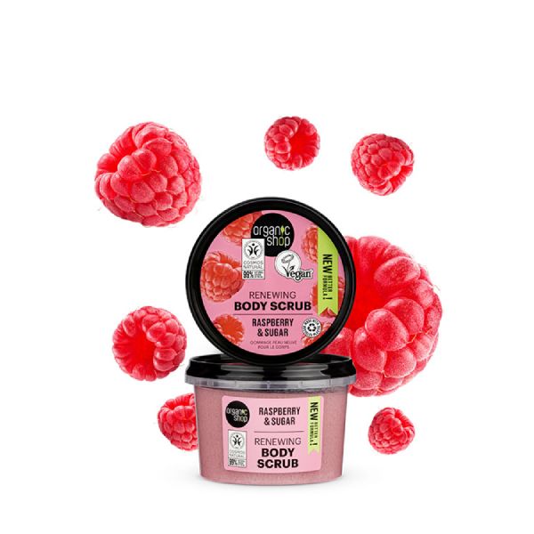 Organic Shop Renewing Scrub Σώματος Ανανέωσης με Βατόμουρο και Ζάχαρη 250 ml