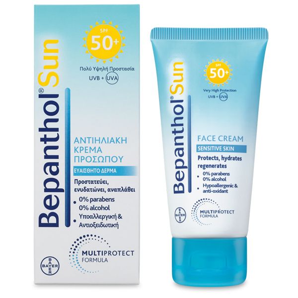 Bepanthol Set με Αντιρυτιδική Κρέμα για Πρόσωπο, Μάτια & Λαιμό 50 ml & Δώρο Sun Αντηλιακή Κρέμα Προσώπου Spf50+ 50 ml