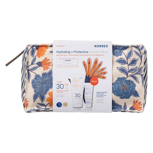 Korres Set με Yoghurt Sunscreen Face Cream Αντηλιακή Κρέμα Προσώπου Spf30 50 ml και Δώρο Nourishing Probiotic Gel-Cream Ενυδατική Κρέμα-Τζελ Προσώπου 20 ml