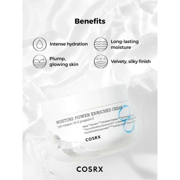 Korean COSRX Moisture Power Enriched Cream Κρέμα Εντατικής Ενυδάτωσης με Β5 και Πρόπολη 50 ml