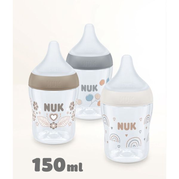 Nuk Perfect Match Πλαστικό Μπιμπερό κατά των Κολικών με Θηλή Σιλικόνης 3m+ 150 ml