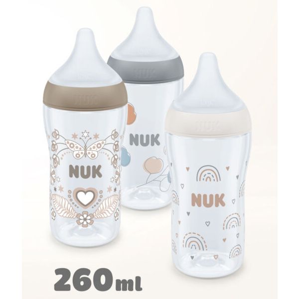 Nuk Perfect Match Πλαστικό Μπιμπερό κατά των Κολικών με Θηλή Σιλικόνης 3m+ 260 ml