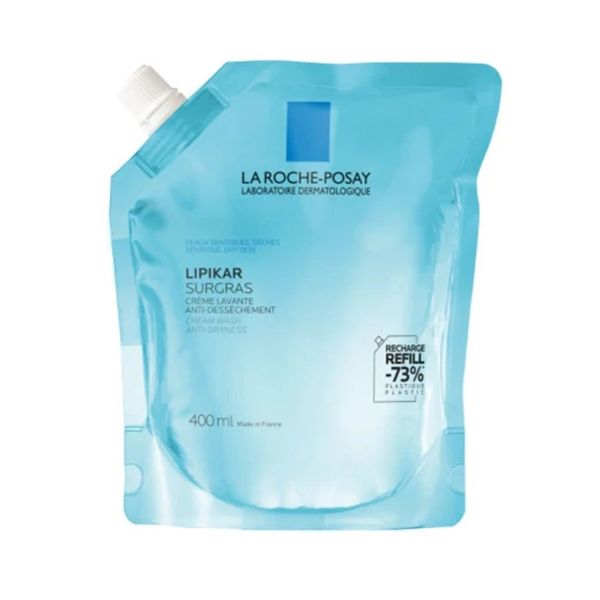 La Roche-Posay Lipikar Eco Refill Surgras Cream Wash Refill Anti-Dryness Καθαριστικό Προσώπου & Σώματος 400 ml