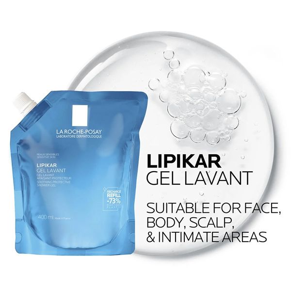 La Roche-Posay Lipikar Τζελ Καθαρισμού με Καταπραϋντική Δράση Refill 400 ml