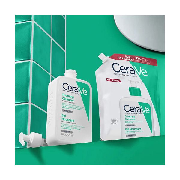 CeraVe Αφρώδες Τζελ Καθαρισμού Προσώπου, Σώματος Refill 473 ml