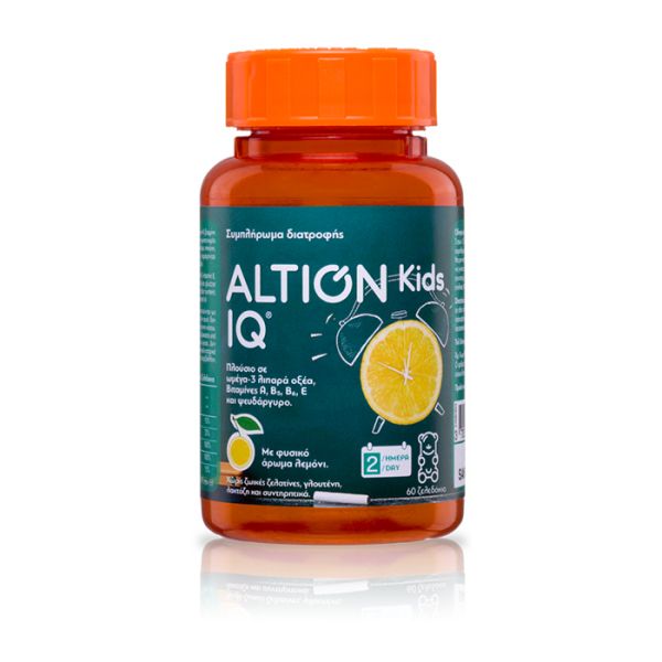 Altion Kids IQ Συμπλήρωμα Διατροφής με Ω3 Λιπαρά Οξέα, Βιταμίνες & Ψευδάργυρο 60 ζελεδάκια