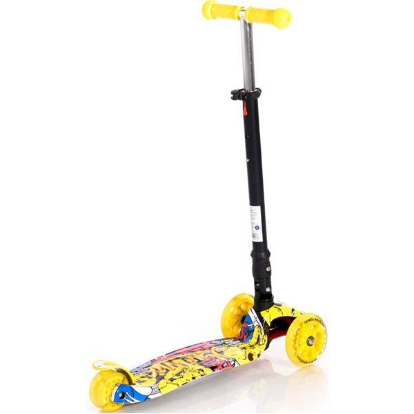 Lorelli Scooter Rapid Graffiti Τρίτροχο Πατίνι Yellow 3y+