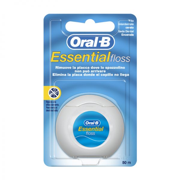 Oral-B Essential Floss Οδοντικό Νήμα Κηρωμένο 50 m
